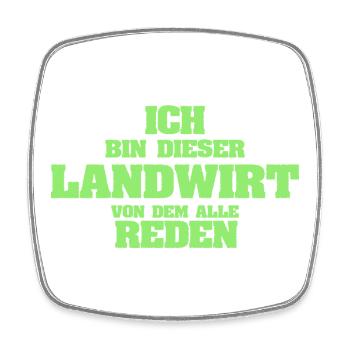 Landwirt - Viereckiger Kühlschrankmagnet - Weiß - Vorne