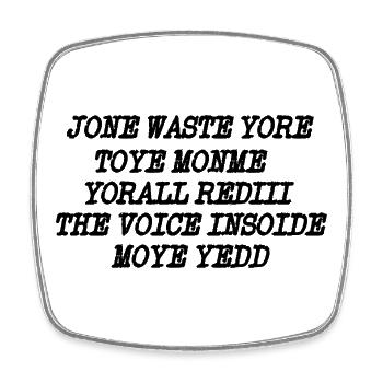JONE WASTE YORE TOYE MONME YORALL REDIII THE VOICE - Viereckiger Kühlschrankmagnet - Weiß - Vorne