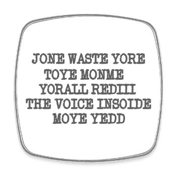 JONE WASTE YORE TOYE MONME YORALL REDIII THE VOICE - Viereckiger Kühlschrankmagnet - Weiß - Vorne
