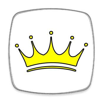 Crown Symbol - Square fridge magnet - white - Front