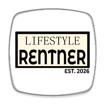 Mode de vie des retraités 2026 - Magnet carré - blanc - Devant