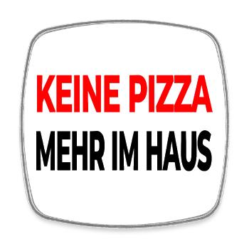 Pizza - Viereckiger Kühlschrankmagnet - Weiß - Vorne