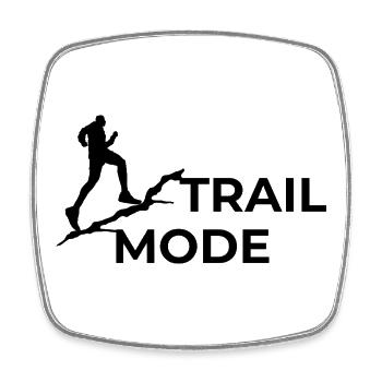 Trail Mode - Trailrunning Design Berglauf - Viereckiger Kühlschrankmagnet - Weiß - Vorne