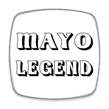 Mayo Legend – County Mayo Design - Viereckiger Kühlschrankmagnet - Weiß - Vorne