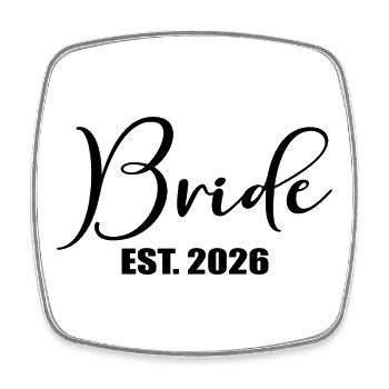 Minimalism Bride 2026 - Square fridge magnet - white - Front