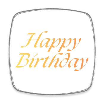 Happy Birthday - Viereckiger Kühlschrankmagnet - Weiß - Vorne