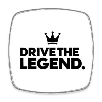 DRIVE THE LEGEND - Square fridge magnet - white - Front