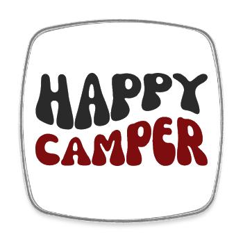 Happy Camper Print - Magnet carré - blanc - Devant