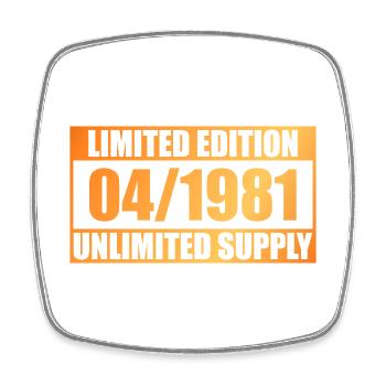 45e anniversaire édition limitée - ꝏ Approvisionnement 04/1981 - Magnet carré - blanc - Devant