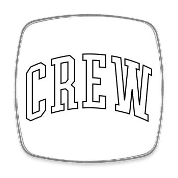 Crew Outline - Square fridge magnet - white - Front