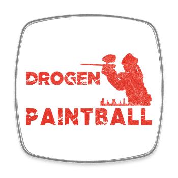 Nein zu Drogen Ja zu Paintball - Viereckiger Kühlschrankmagnet - Weiß - Vorne