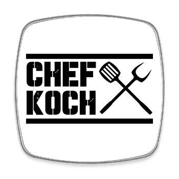 chef_koch - Square fridge magnet - white - Front