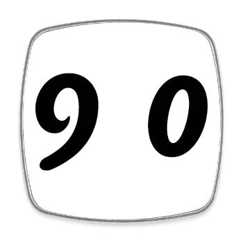 90. 90 YEARS. 90th ANNIVERSARY. 90 YEARS ANNIVERSARY. - Square fridge magnet - white - Front