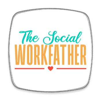 Social Worker Quota Social Workfather Social Work - Square fridge magnet - white - Front