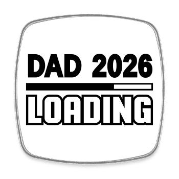 dad_2026_loading - Viereckiger Kühlschrankmagnet - Weiß - Vorne