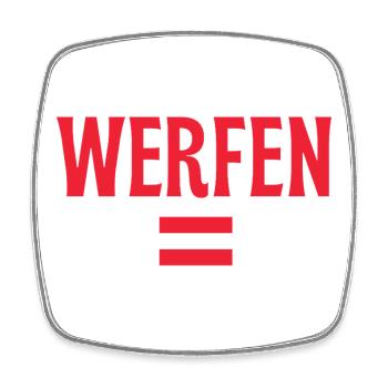 Werfen Austria Flag  - Square fridge magnet - white - Front