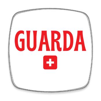 Guarda Switzerland Flag - Square fridge magnet - white - Front