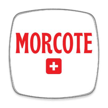 Morcote Swiss Flag - Square fridge magnet - white - Front