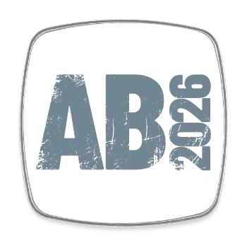 Abi 2026 - Abitur - Geschenk | minimal Design - Viereckiger Kühlschrankmagnet - Weiß - Vorne