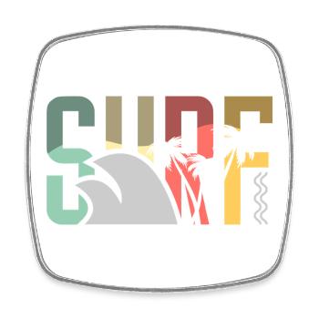 Surf Surfen Surfer - Square fridge magnet - white - Front