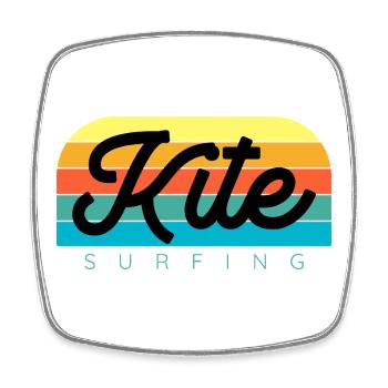 Kitesurfer Kiteboard Kitesurfing Kitesurf - Square fridge magnet - white - Front