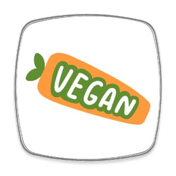 Vegan Shirt Plant Based Design Cute Veggie Aesthet - Viereckiger Kühlschrankmagnet - Weiß - Vorne