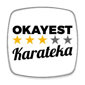 Funny Karateka - Square fridge magnet - white - Front
