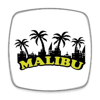 Malibu Skyline - Magnet carré - blanc - Devant