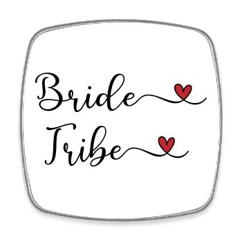 Bride Tribe - Square fridge magnet - white - Front