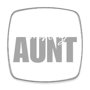 Proud Wrestling Aunt Auntie - Square fridge magnet - white - Front