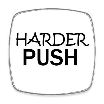 Harder Push Cozy Spring Moment T-Shirt - Square fridge magnet - white - Front