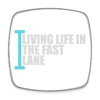 Life In The Fast Lane Float Funny Pool Saying - Square fridge magnet - white - Front