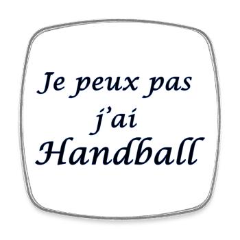 je peux pas j'ai handball - Magnet carré - blanc - Devant