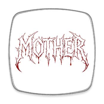 Metal Mutter Rock Musik Hardcore Mama Design - Viereckiger Kühlschrankmagnet - Weiß - Vorne