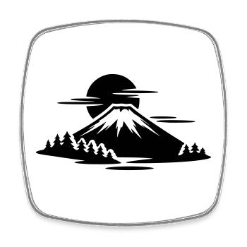 Mount Fuji - Square fridge magnet - white - Front
