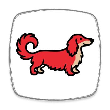 Irischer Setter Retriever Rot - Viereckiger Kühlschrankmagnet - Weiß - Vorne