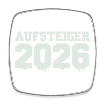 Aufsteiger 2026 Motiv - Viereckiger Kühlschrankmagnet - Weiß - Vorne