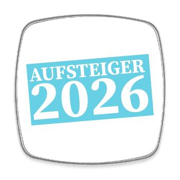 aufsteiger_2026- - Viereckiger Kühlschrankmagnet - Weiß - Vorne