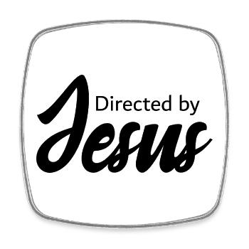 Regie_Jesus - Magnet carré - blanc - Devant