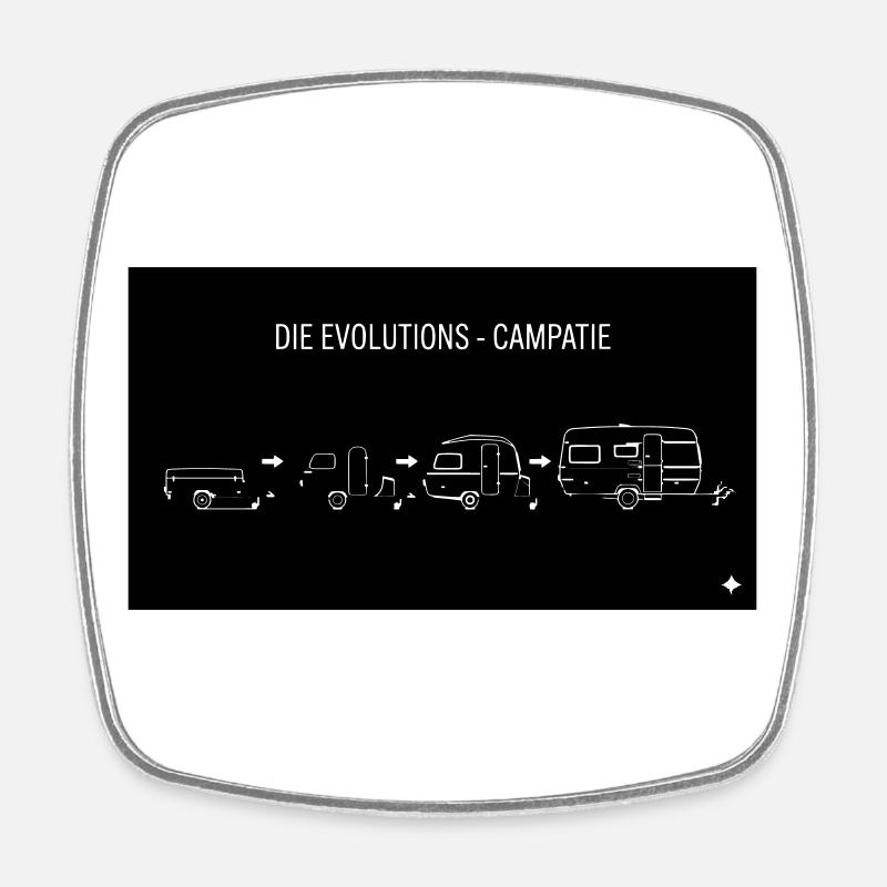 die evolutions campatie V - Viereckiger Kühlschrankmagnet - Weiß