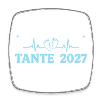 Tante 2027 Beförderung zur Tante Geschenk - Viereckiger Kühlschrankmagnet - Weiß - Vorne