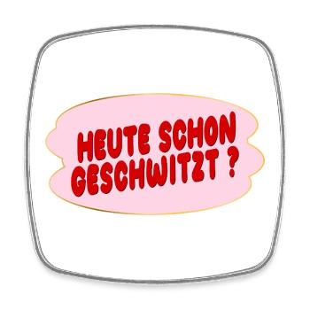 Schwitzen - Viereckiger Kühlschrankmagnet - Weiß - Vorne