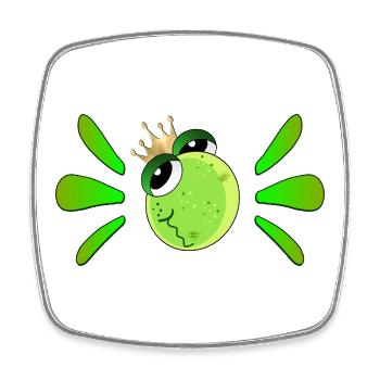 Garçon d’anniversaire Grenouille d’anniversaire - Magnet carré - blanc - Devant