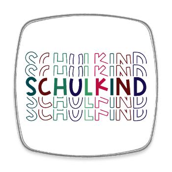 Schulkind bunt Einschulung Erstklässler - Viereckiger Kühlschrankmagnet - Weiß - Vorne