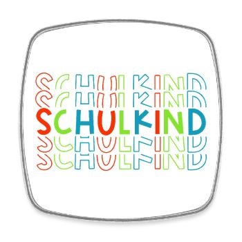 Schulkind Einschulung Schulanfang - Viereckiger Kühlschrankmagnet - Weiß - Vorne