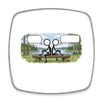 Savo Guys Duo 1 Par Nature - Magnet carré - blanc - Devant