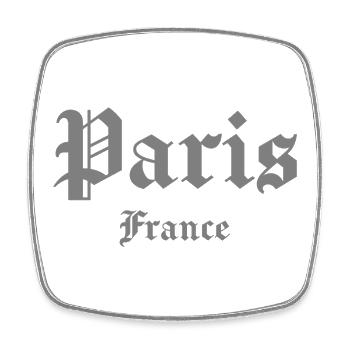 Paris France Gothique - Magnet carré - blanc - Devant