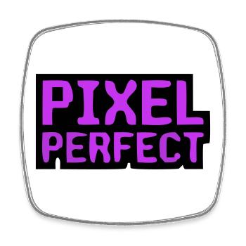 Pixel Perfect Lettering Gamer - Square fridge magnet - white - Front