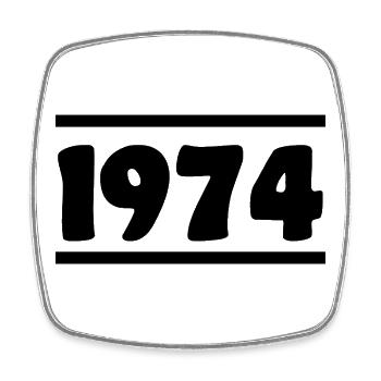 1974 Anniversaire 1974 - Magnet carré - blanc - Devant