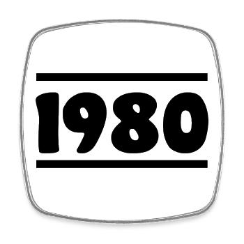 1980 Birthday 1980 - Square fridge magnet - white - Front